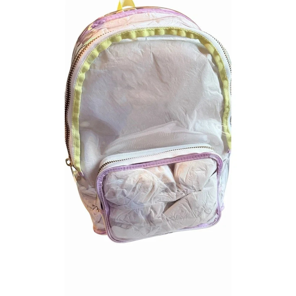 NEW STONEY CLOVER LANE Limited Edition Clear Backpack BUNDLE NWT Travel School